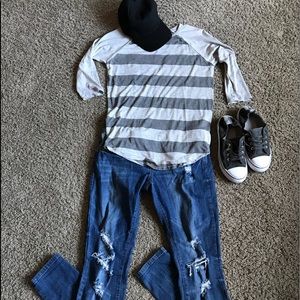 LuLaRoe Randy baseball shirt